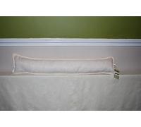 Papa Jones Ltd Ideal Plain Fabric Draught Excluder, Soundproof Energy Saver for Indoor Home, Draught Excluder for Bottom of Door [Energy Class A+++] (2, Beige)