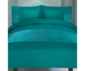 Papa Jones Ltd Monaco Teal Crinkle Pattern 3pc Duvet/Quilted Cover Set with 2 Pillow Cases - 100% Polyester Premium Bedding Collection