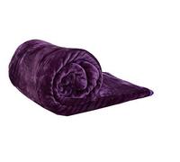 Papa Jones Ltd Soft Warm Faux Fur Throw Sofa Bed Blanket, Fluffy Reversible Blankets, Pure Polyester Lightweight And Breathable Microfiber For Bed Couch Sofa, X-Large (200cm x 240cm), Aubergine