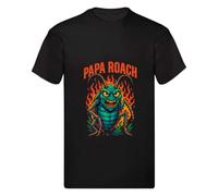 Papa Kids Black Music T-Shirt Boys Girls Age 3-13 Fan Graphic Tee Roach