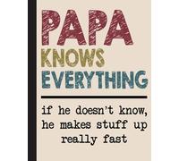 Papa Know Everything Notebook: fathers day gifts from daughter gift cards for amazon fathers day, Granddad, Grandpa, Papa ... husband 120 page blank lined journal