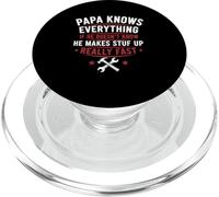 Papa Knows Everything He Makes Stuf Up Really Fast PopSockets PopGrip for MagSafe
