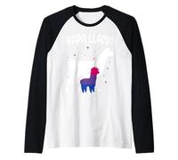 Papa Llama Rainbow Alpaca Bisexual LGBTQ Pride Month Raglan Baseball Tee