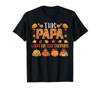 Papa Loves His Cute Pumpkins Thanksgiving Fall Pilgrim T-Shirt