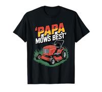 Papa Mows Best Funny Lawn Mowing Fathers Day Gardening Dad T-Shirt