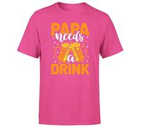 Papa Needs A Drink Mens T Shirt Fathers Day Dad Need Beer Gift Papa Funny Tee Heliconia XXL
