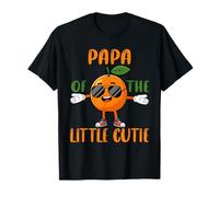 Papa of Little Cutie Baby Shower Orange 1st Birthday T-Shirt