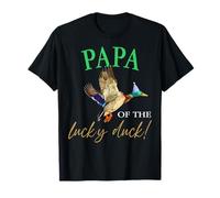 Papa of The Birthday Boy One Lucky Duck 1st Birthday Party T-Shirt