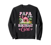 Papa Of The Birthday Girl 1St Birthday Cow Farm Family Sweatshirt