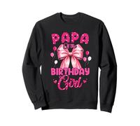 Papa Of The Birthday Girl Coquette Bow Matching Family Sweatshirt