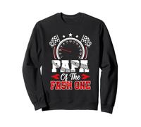 Papa Of The Fast One 1St Birthday Racing Car Family Sweatshirt