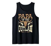Papa of The Outlaw Western Rodeo Country Cowboy Life Tank Top