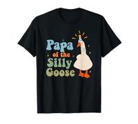 Papa of The Silly Goose Funny 1st First Birthday Family T-Shirt