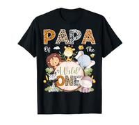 Papa Of The Wild One 1St Birthday Safari Jungle Animals T-Shirt