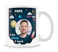 Papa Photo Mug Gift - Papa Love You to The Moon and Back Cup