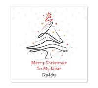 Papa Prints® Happy Christmas Dad Card (145 x 150 mm) Dad Xmas Card Daddy First Christmas Card with Envelope Christmas Card for Daddy Daddy Christmas Card from Daughter