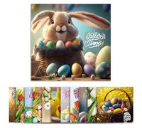 Papa Prints Mum and Dad Easter Card Packs of 12 (145 x 150 mm) Easter Greeting Cards Childrens Cards Pack with envelopes