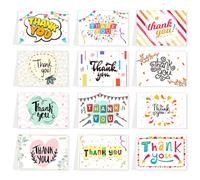 Papa Prints Pack of 12 Thank You Cards Multipack with Envelopes (105 x 149 mm) Greeting Cards Thank You Notes for Kids Birthdays