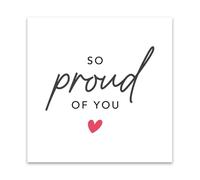 Papa Prints So Proud of You Card for Daughter or Son (145 x 150 mm) Graduation Cards for Him or Her Proud of You Greeting Card for Birthday, New Job, University with Envelope