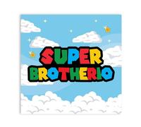 Papa Prints Super Brother Birthday Cards (145 x 150 mm) Happy Birthday Cards for Him with Envelope Super Mario Brother Birthday Card