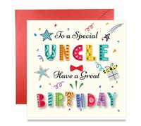 Papa Prints Uncle Birthday Card (145 x 150 mm) Birthday Card Uncle Special Uncle Birthday Cards for Men Special happy birthday uncle card with Envelope