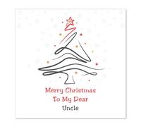 Papa Prints® Uncle Christmas Card (145 x 150 mm) - Uncle & Auntie Xmas Card with Envelope