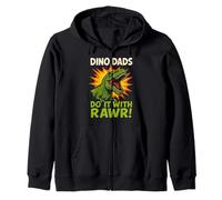 Papa-Rex Mode Activated Funny Dino Dad Gift T-Rex Zip Hoodie
