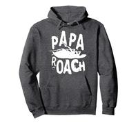 Papa Roach - Official Merchandise - Classic Infest Logo Pullover Hoodie, Adult Unisex, Dark Heather Grey, Medium