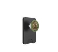 Papa Saurus Patrol Funny Dinosaur Dad Gag Joke Vintage PopSockets PopWallet for MagSafe