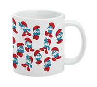 Papa Smurf Pattern Ceramic Coffee Mug, Novelty Gift Mugs for Coffee, Tea and Hot Drinks, 11oz, White