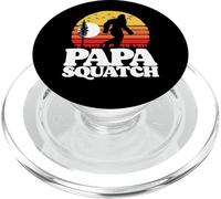 Papa Squatch Vintage 80s Sunset Retro Bigfoot Sasquatch PopSockets PopGrip for MagSafe