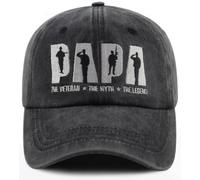 Papa Veteran The Myth The Legend Hat for Men Dad Grandpa, Papa Baseball Cap