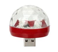 PAPABA Compact Disco Ball Small Stage Light Portable Mini USB High Brightness Size Plug-and-Play RGB Led Party Lamp Red