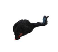 PAPABA Funny Creative Pet Cat Mint Toys Catnip Interactive Plush False Mouse Black