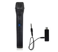 PAPABA Karaoke Mic USB VHF Live Wireless Microphone High-fidelity Anti-interference Black