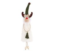 PAPABA Plush Pendant Lovely Xmas Tree Plush Doll Pendant Ornament Holiday Decoration Mini Doll White