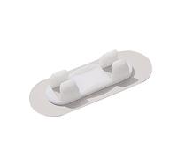 PAPABA Wire Holder Portable Under Desk Cord Organizer Organizing Punch Free White