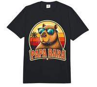 Papabara Papa Father's Day Fathers Day Capybara Fun Gift Idea Daddy Comfort Colors Adult Heavyweight T-Shirt