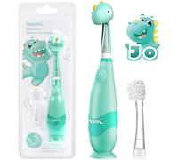 Papablic Toddler Sonic Electric Kids Toothbrush for Ages 1-3 Years, Baby Electric Toothbrush with Cute Dino Cover and Smart LED Timer, 2 Brush Heads (Jo)