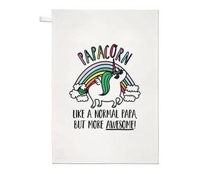 Papacorn Unicorn Like A Normal Papa But More Awesome Tea Towel Dish Cloth