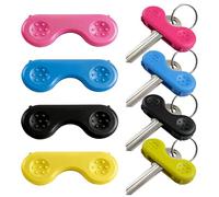 PAPAcroscoma 4 Pack Key Turner Aid, Key Holder for Arthritis, Parkinson's, Disability, Comfortable and Secure Grip for Weak Hands, Lightweight, Click-On Key Turner, Suitable for Flat Keys