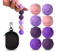 PAPAcroscoma Large Magnetic Balls Fidget Ball:8Pcs Magnetic Fidget Balls Sensory Toys Stress Relief for Adults Kids Autism ADHD Focus Office Desk Travel with Case (L Purple)