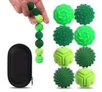 PAPAcroscoma Small Magnetic Balls Fidget Ball:8Pcs Magnetic Fidget Balls Sensory Toys Stress Relief for Adults Kids Autism ADHD Focus Office Desk Travel with Case (S Green)
