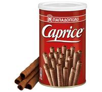 Papadopoulos Caprice Hazelnut cream filled rolled wafers (Two Pack of 115g)