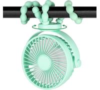 PaPaFboy Baby Pram Stroller Fan 20H Buggy Cooling Clip On Fan, PortablePersonal Fans for Pram Accessories Baby Cot Wagon Stroller Pushchairs Crib Bed Treadmill,Travel Holiday Essentials