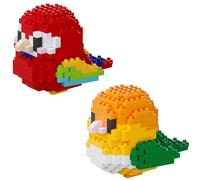 Papagei Micro Building Blocks Kit Bird Theme Blocks Set, 2PCS Animal Model Building Kits, Creative Decor for Home or Office, Gift from 6 Years for Boys and Girls