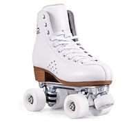 PAPAISON Roller Skates for Women and Girls, Deluxe 2 Layer Microfiber Leather Double Row-Classic Roller Skates for Men, Professional Outdoor Indoor Quad-Skates for Kids & Adults