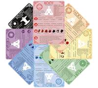 PapaLegba 7+1 Authentic Chakra Cards Includes 1Hidden Chakra Advanced Phase Cheat Sheet Cards Set for Helps Healing and Balance Your Energy - 5.2" x 7.2" Locally Designed 2-Sided Waterproof Card
