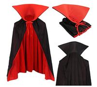 papapanda Vampire Cloak Cape Stand Collar Kids Black Red