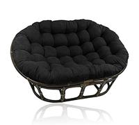 Papasan Cushion, Double Papasan Cushion, Hanging Basket Chair Cushions, Oversized Double Papasan Chair Cushion, Soft Thicken Swing Papasan Chair Cushion, for Indoor Outdoor,Black,170 * 120cm